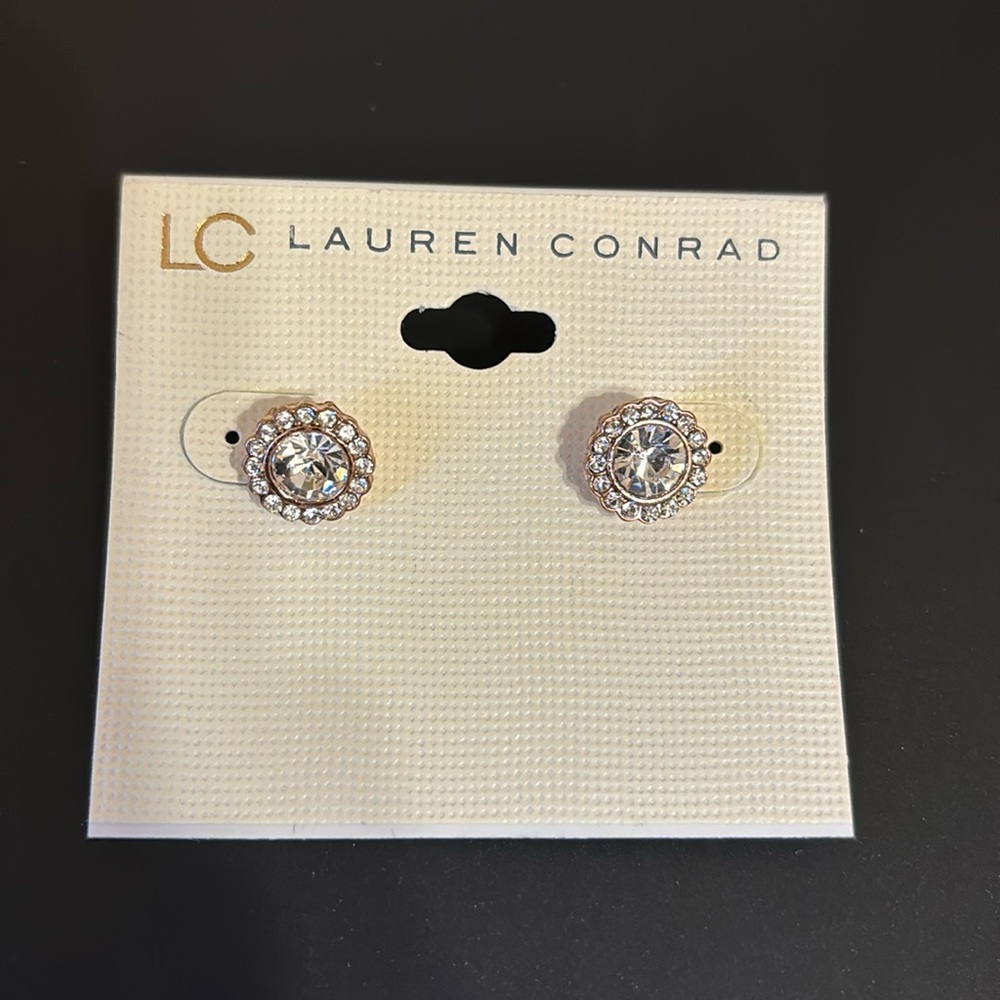 Lauren Conrad faux diamond stud earrings.